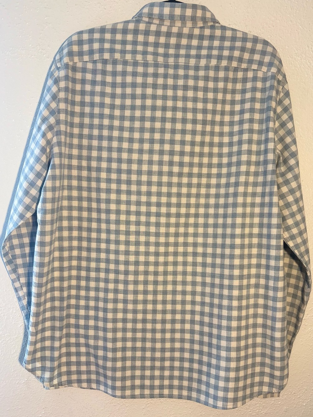 J. Crew Preppy Shirt Mens XLT Dresden Blue White Cotton Gingham Plaid Button - Picture 2 of 5